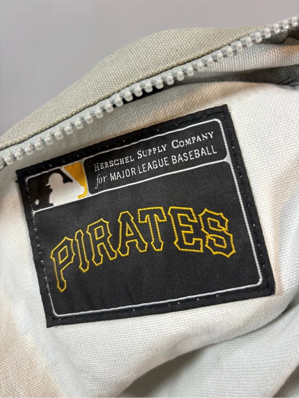 Herschel Supply Co MLB Pittsburg Pirates Backpack Grey and Yellow Spellout